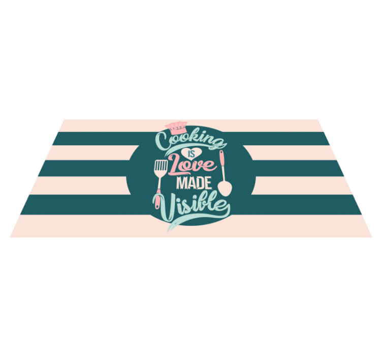 χαλιά κουζίνασ το μαγείρεμα είναι η αγάπη ορατή - TenStickers