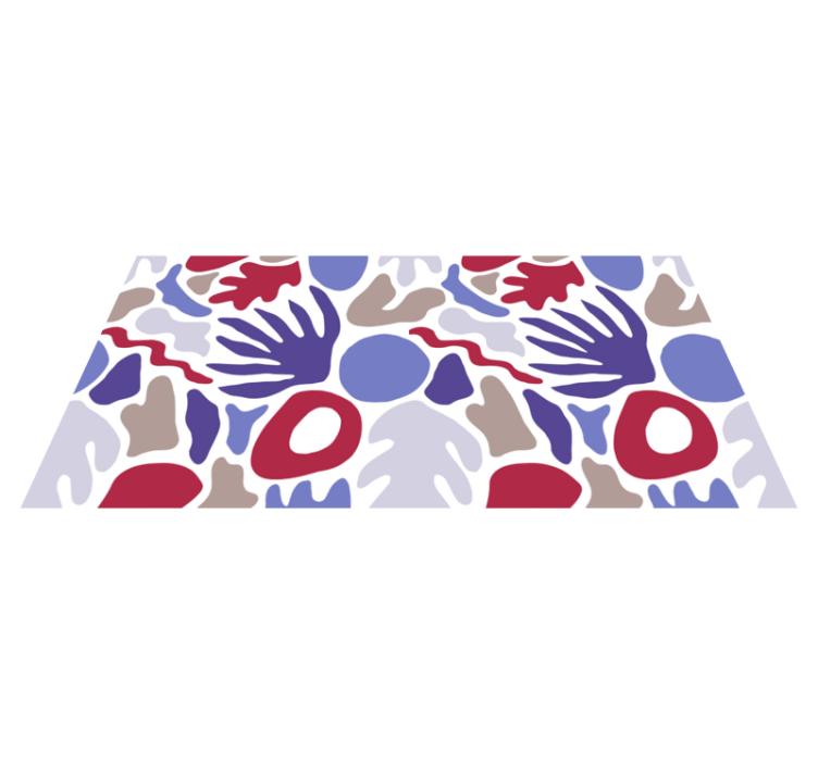 πολύχρωμα λεπτομερή μοτίβα πλακάκια δαπέδου κουζίνας - TenStickers