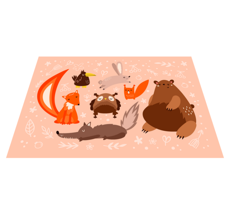 παιδικά ζώα παιδικά χαλιά βινυλίου - TenStickers