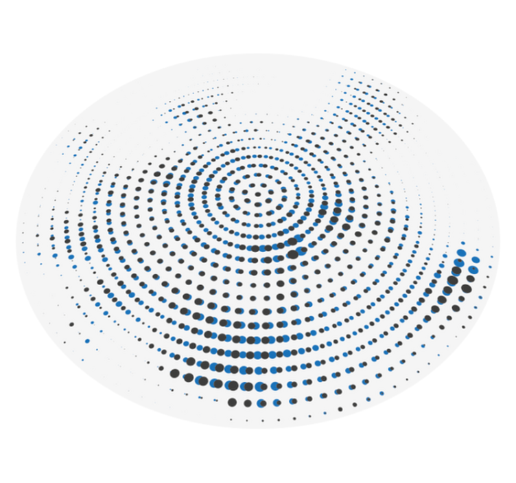 μαύρο και μπλε κουκκίδες πλακάκια δαπέδου μωσαϊκό - TenStickers