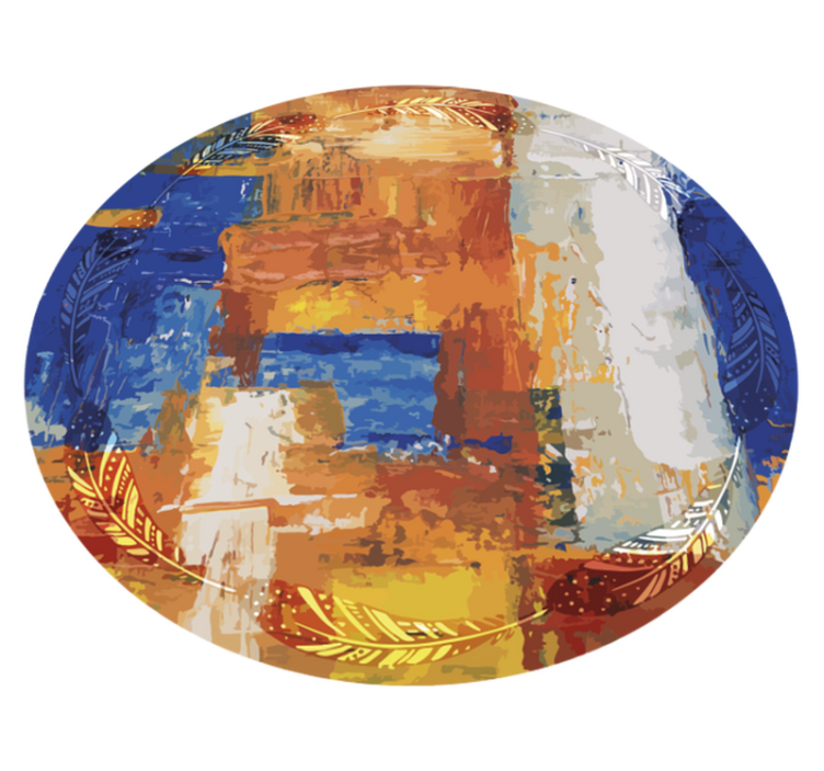 Μινιμαλιστικό χαλί από βινύλιο αφηρημένη σύντηξη χρωμάτων - TenStickers