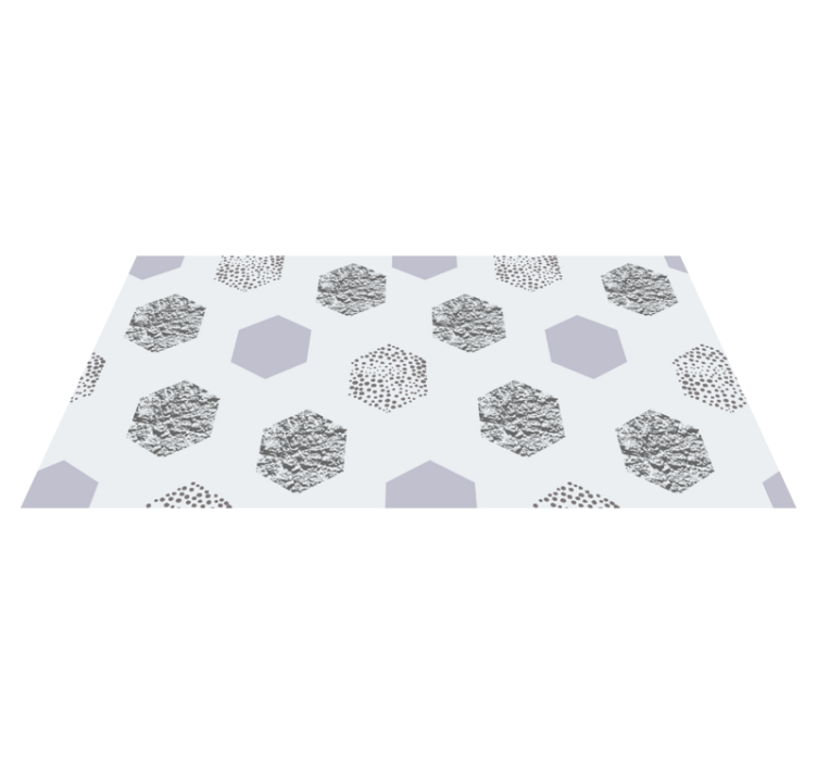 σκανδιναβικά γκρι εξάγωνα γεωμετρικά χαλιά - TenStickers