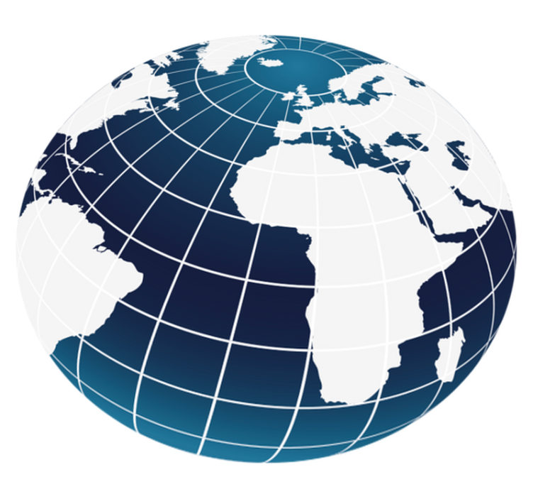 με χαλί βινυλίου παγκόσμιο χάρτη μεσημβρινών - TenStickers