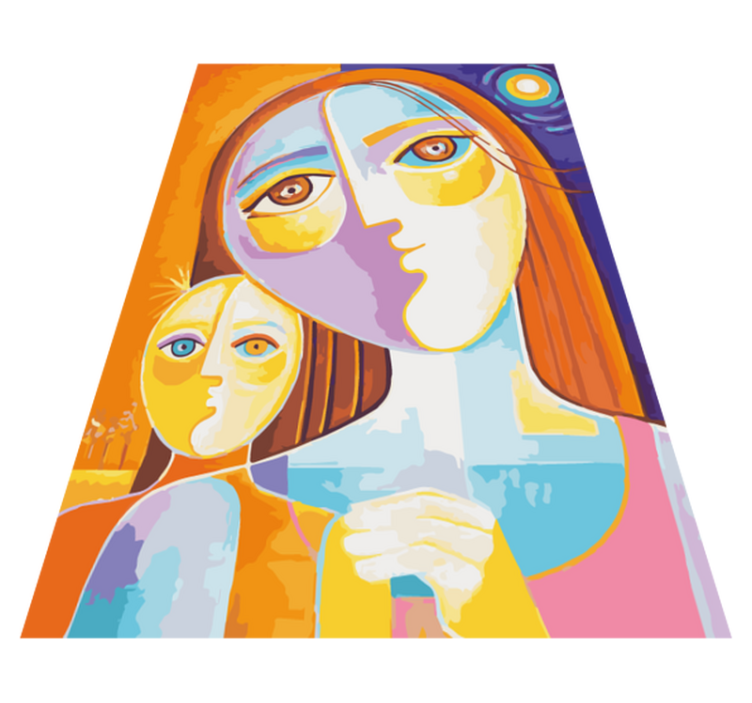 μοντέρνα τέχνη, μητέρα και παιδί, μοντέρνα κουβέρτα - TenStickers