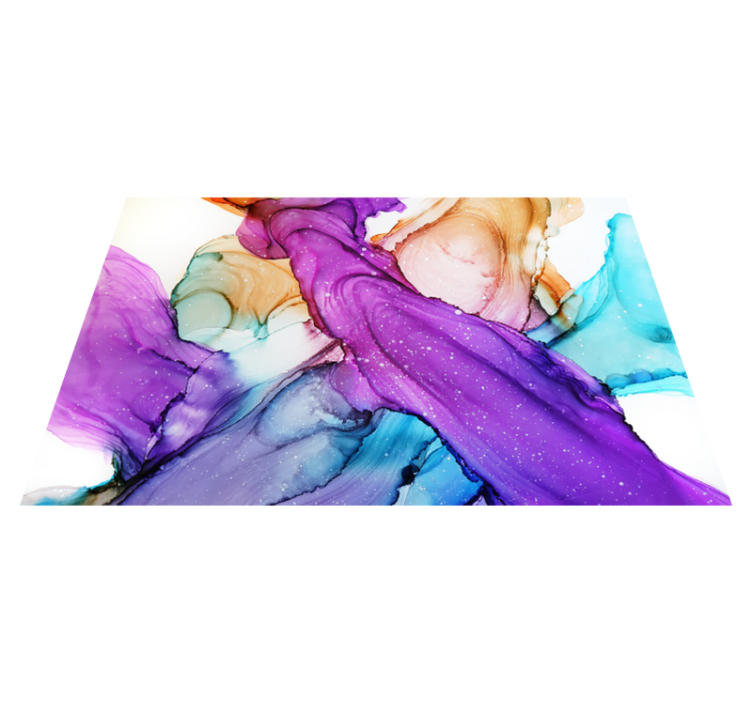 αφηρημένα χρώματα συνδυάζουν κουβέρτα υπνοδωματίου - TenStickers