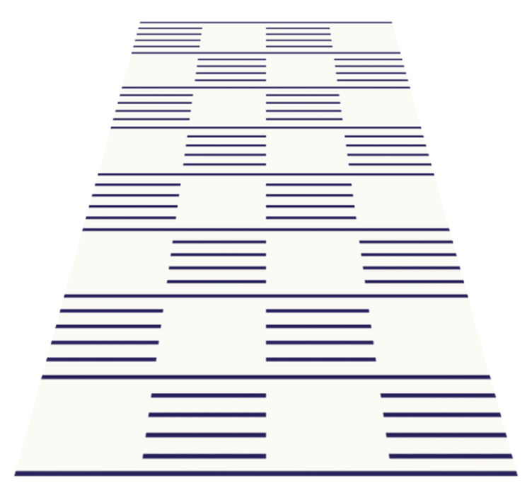 σκανδιναβικό στυλ λευκό και μπλε ναυτικό χαλί nordic - TenStickers