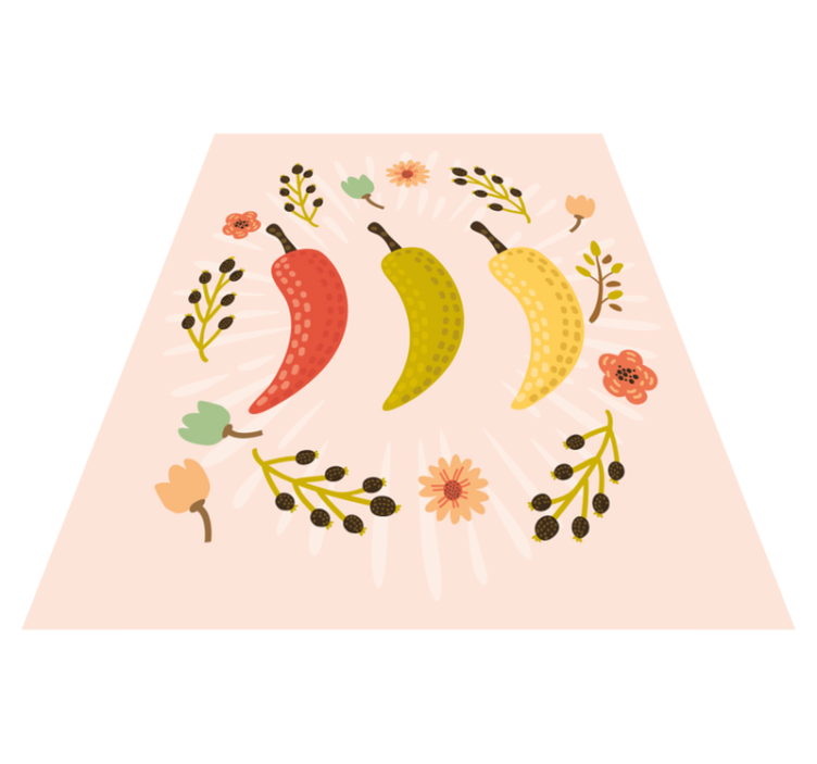 εκλεκτής ποιότητας πλακάκια δαπέδου κουζίνας τσίλι - TenStickers