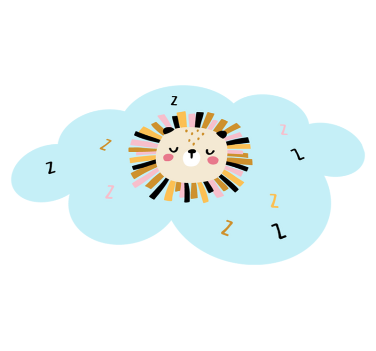 παιδιά υπνηλία λιοντάρι παιδική κουβέρτα βινυλίου - TenStickers