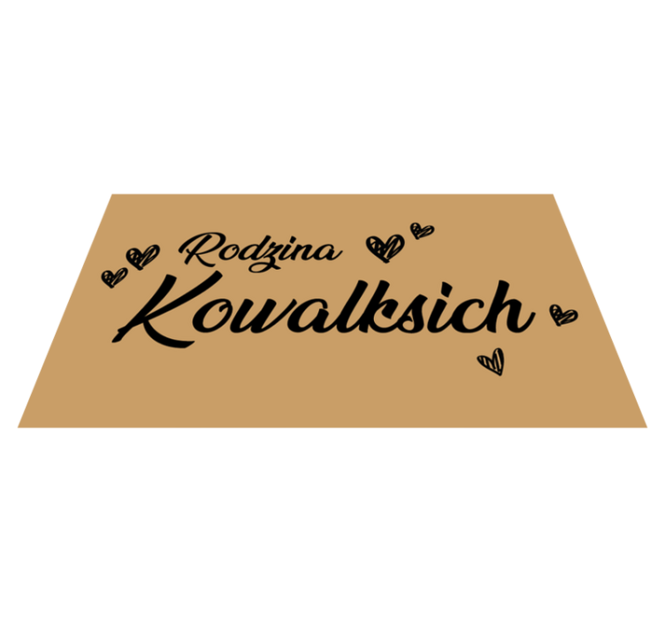 όνομα της οικογένειας στην μαύρη είσοδο - TenStickers