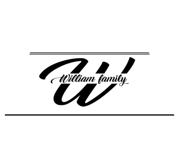 μεγάλο αρχικό οικογενειακό όνομα είσοδος πλακιδίων - TenStickers