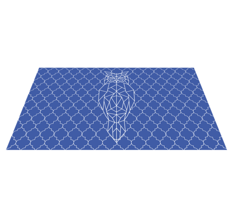 xαλί με εκτύπωση ζώου γεωμετρικό μοτίβο κουκουβάγιας - TenStickers