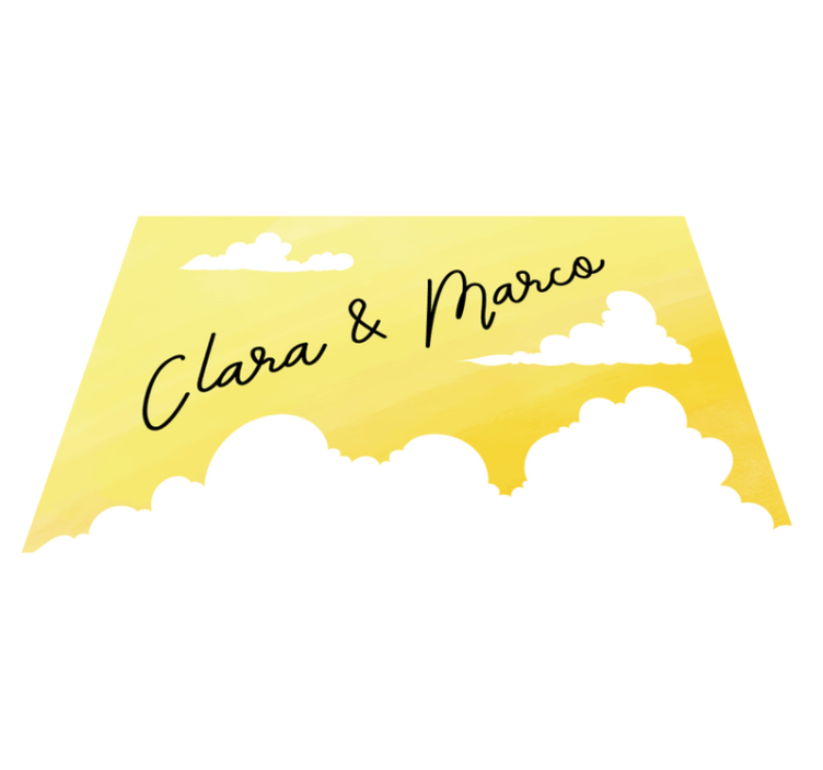 Βινυλιακό χαλί με όνομα θολό ζευγάρι σχεδιασμό - TenStickers