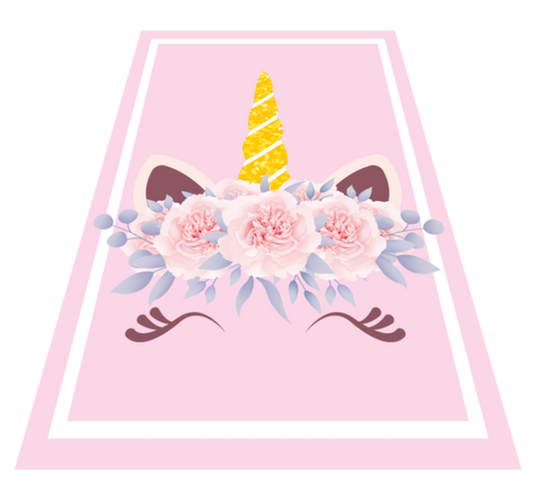 μονόκερος με τριαντάφυλλα παιδικό χαλάκι - TenStickers