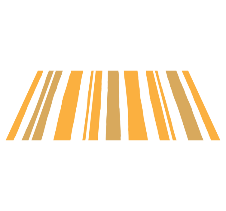 πορτοκαλί και άσπρες ρίγες βινυλίου χαλί - TenStickers