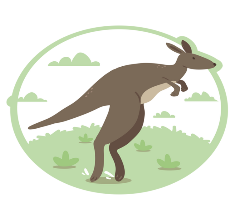 παιδικό χαλί δαπέδου άλμα καγκουρό - TenStickers