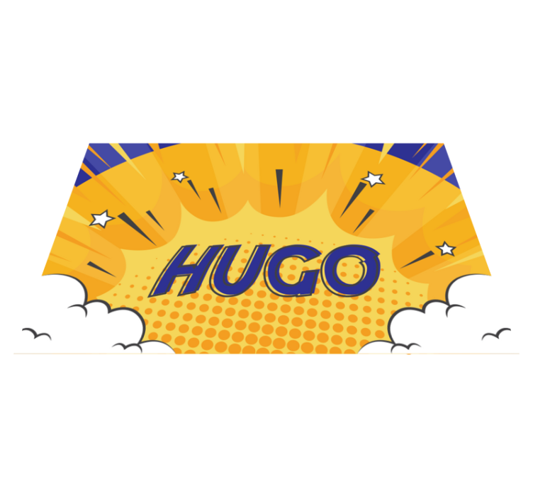 Βινυλιακό χαλί με όνομα προσαρμοσμένη ηρωική ηλιοφάνεια - TenStickers