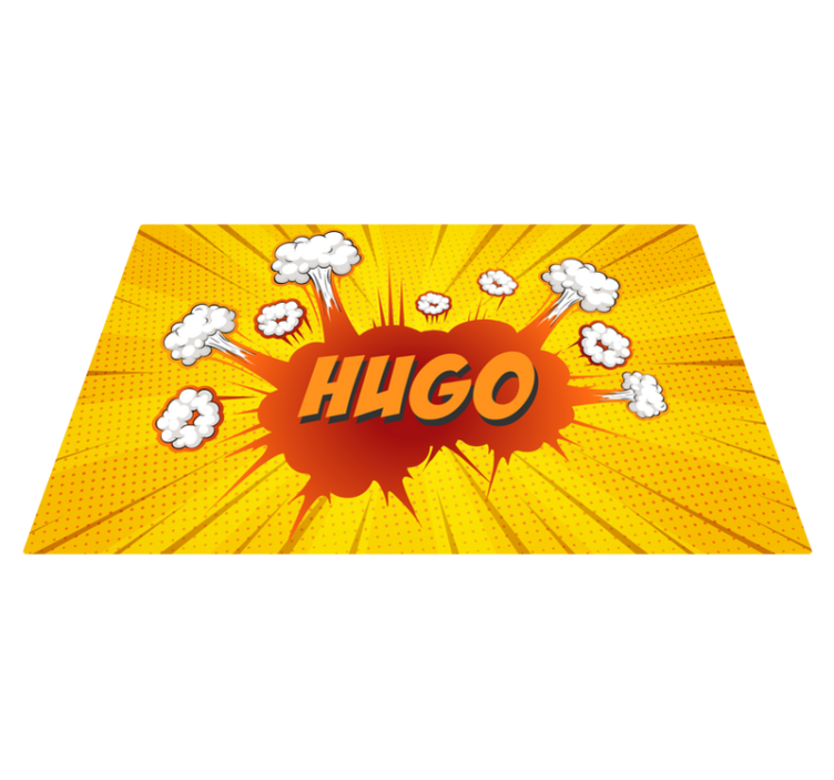 Βινυλιακό χαλί με όνομα κομικ έκρηξης με ονομασία - TenStickers