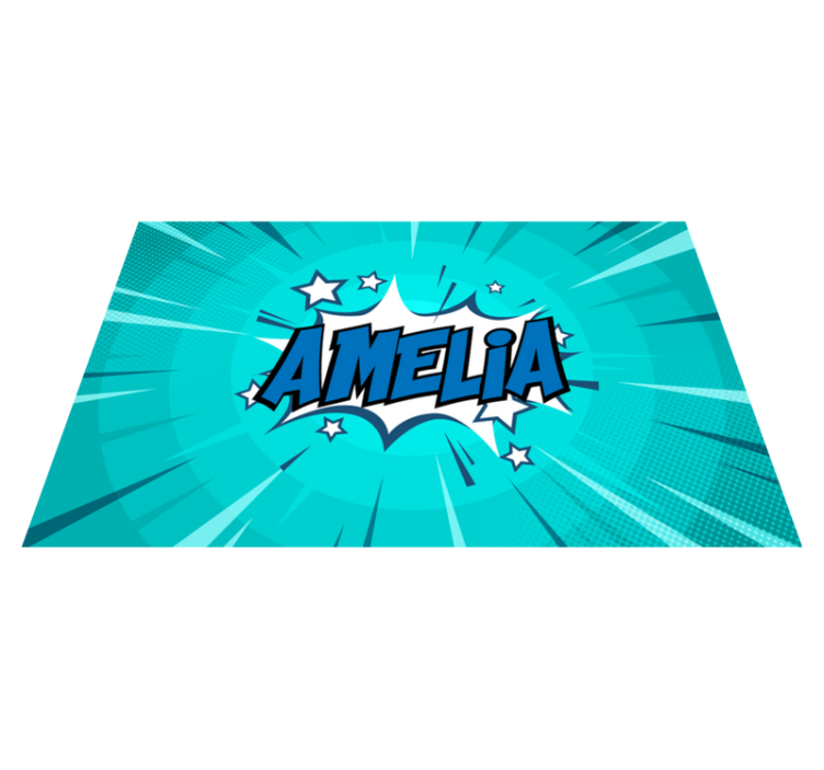 χαλί εφηβικής κρεβατοκάμαρας όνομα στυλ κόμικ - TenStickers