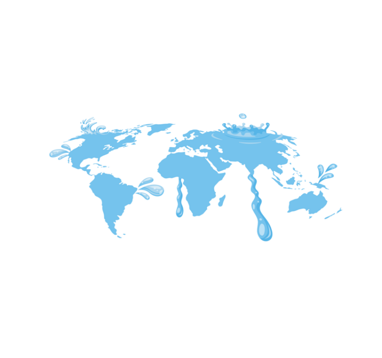 πιτσιλιές νερού σε λευκό φόντο κουβέρτα μπάνιου - TenStickers