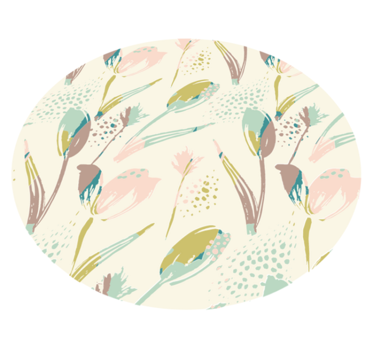 λουλουδάτο χαλί από μοτίβο τουλίπας - TenStickers