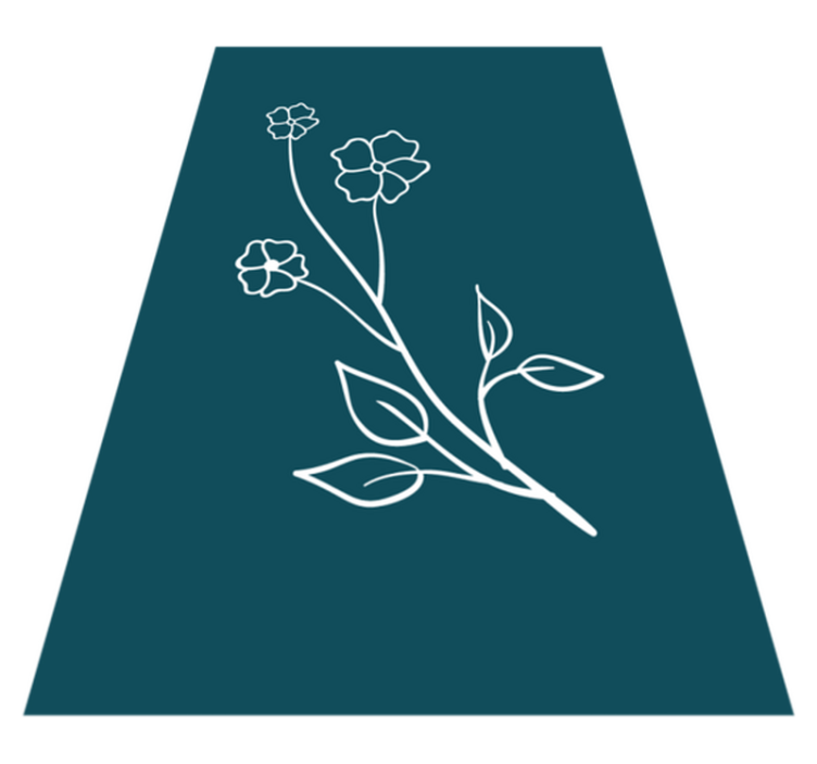 ζωγραφισμένα λουλούδια και φύλλα χαλί λουλουδιών - TenStickers