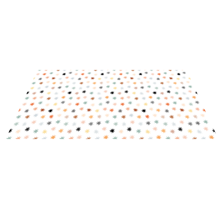 πολύχρωμα αστέρια ορθογώνιο χαλί - TenStickers