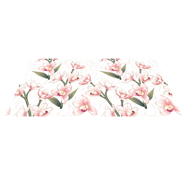 όμορφο χαλί σαλόνι ορχιδέες - TenStickers