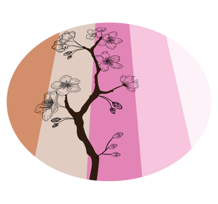 xαλί βινυλίου με λουλούδια κομψότητα ανθών κερασιάς - TenStickers