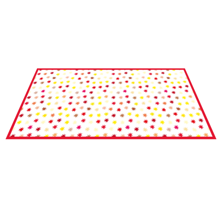 κόκκινο και κίτρινο αστέρι χαλί βινυλίου αστέρι - TenStickers