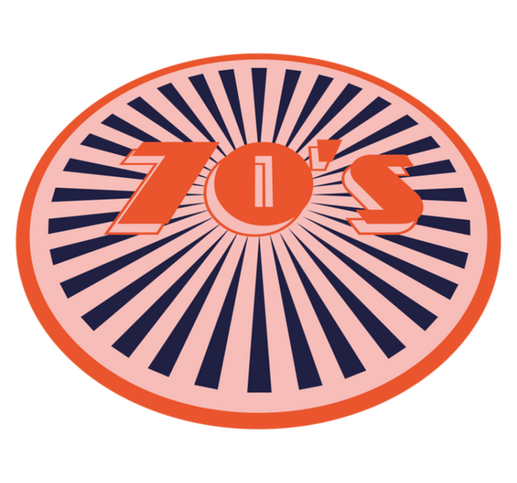 Κείμενο του 70 σε vintage κουβέρτα στροβιλισμού - TenStickers