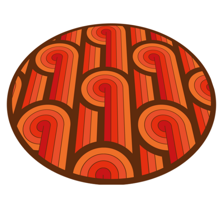 ριγέ σχήματα vintage χαλί - TenStickers