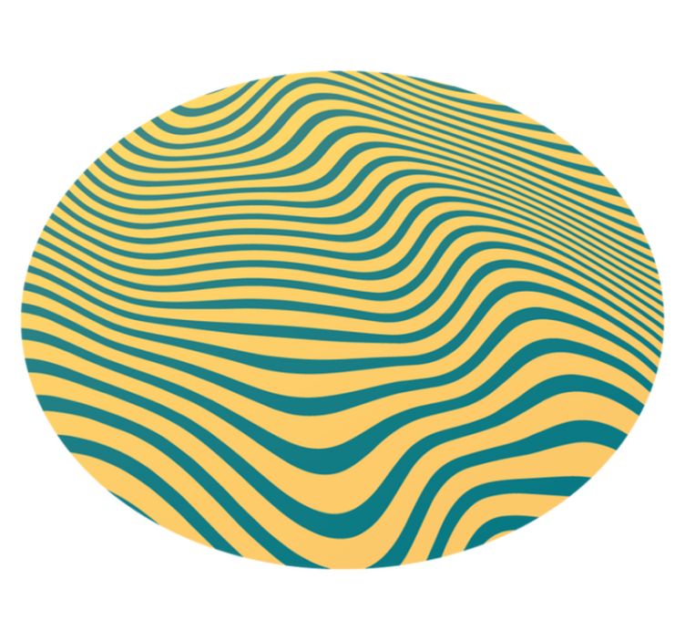 ριγέ χαλί έννοια καμπύλης γραμμής - TenStickers