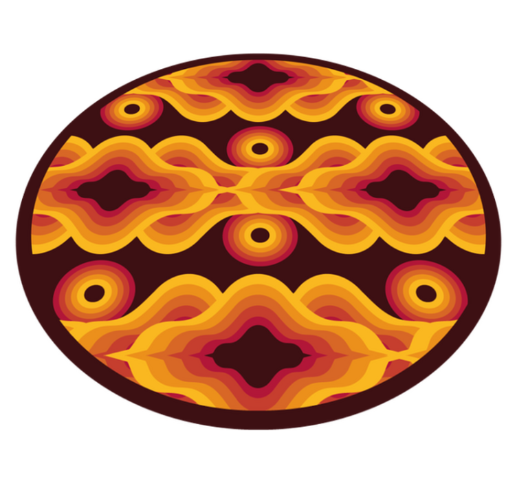 mωσαϊκό σχέδιο βινυλίου χαλιού vintage σπειροειδές μοτίβο - TenStickers