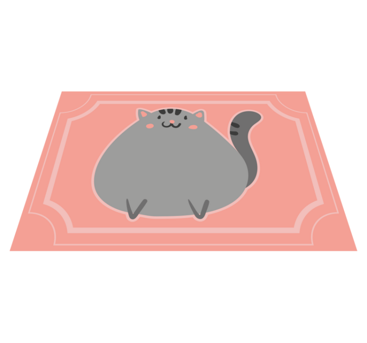 μοκέτα βινυλίου αξιολάτρευτο έργο τέχνης γάτας - TenStickers