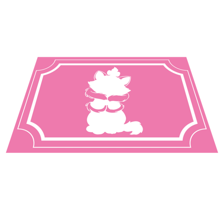 μοκέτα βινυλίου χαριτωμένη σιλουέτα γάτας - TenStickers