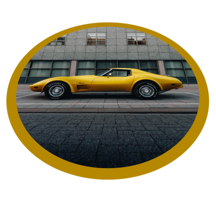 Chevrolet corvette vintage χαλί - TenStickers