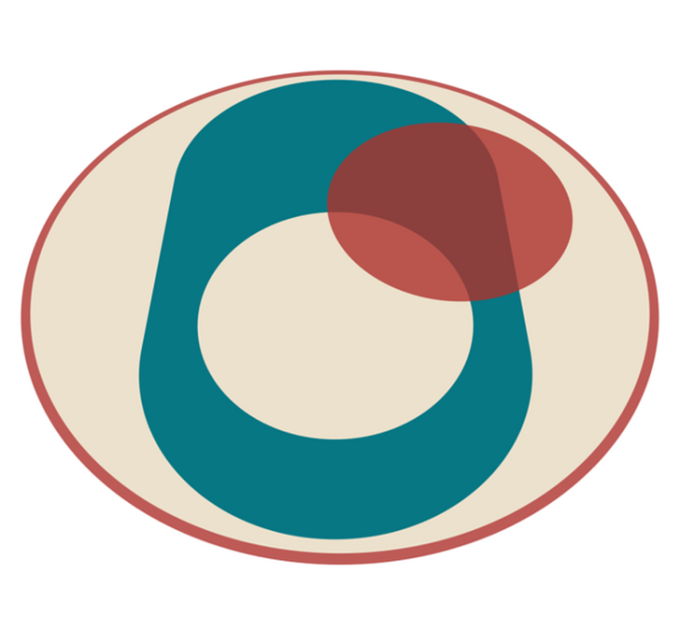 μοντέρνο χαλί κύκλοι σε αρμονία - TenStickers