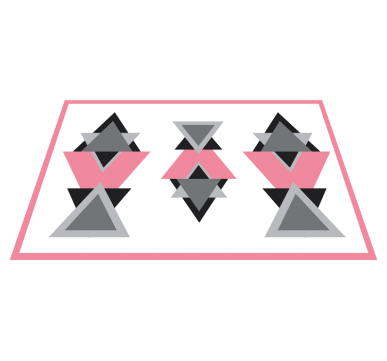 τρίγωνα αφηρημένη τέχνη γεωμετρικά χαλί - TenStickers