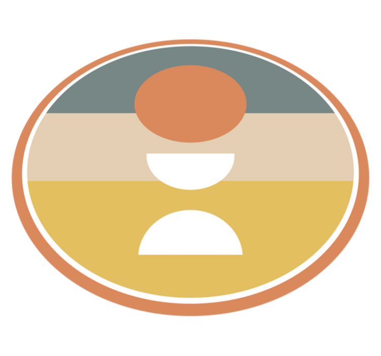 Μινιμαλιστικό χαλί από βινύλιο κυκλική αρμονία χρωμάτων - TenStickers