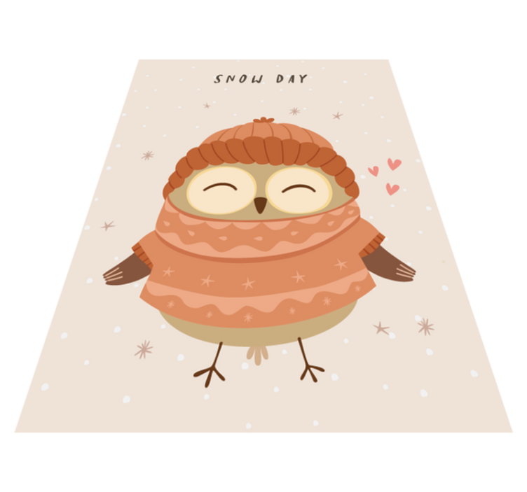 χαριτωμένο σχέδιο κουβέρτα κρεβατοκάμαρας κουκουβάγια - TenStickers