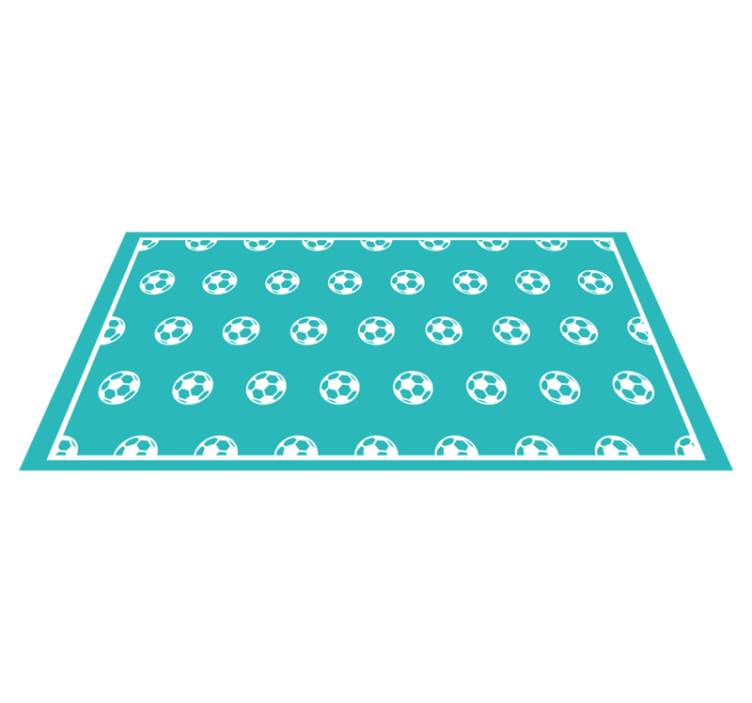 γαλάζιο λευκό μοτίβο ορθογώνιο χαλί - TenStickers