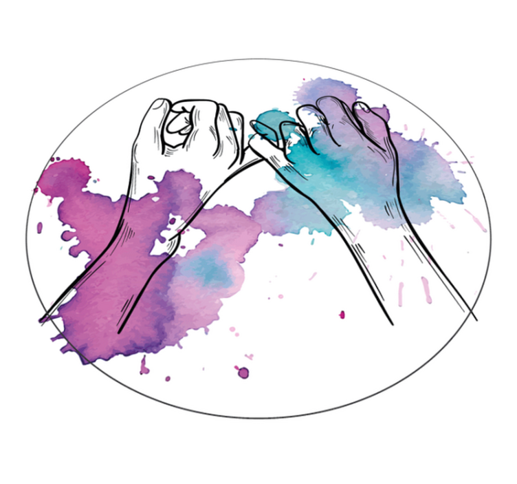 Χειροποίητη κυκλική κουβέρτα υπόσχεσης ροζ - TenStickers