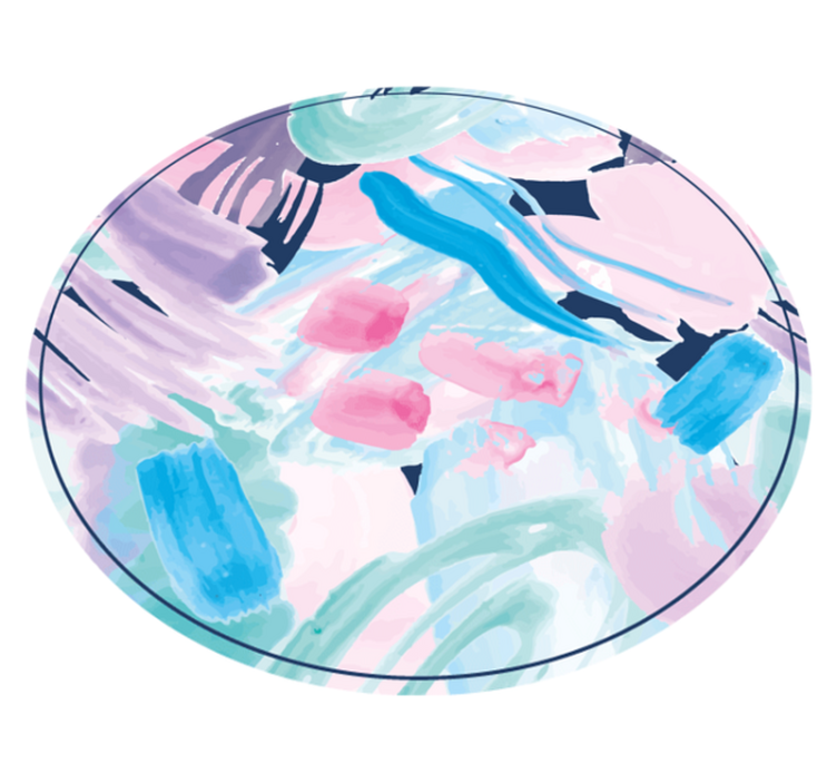 Μινιμαλιστικό χαλί από βινύλιο πολύχρωμη αφηρημένη τέχνη - TenStickers