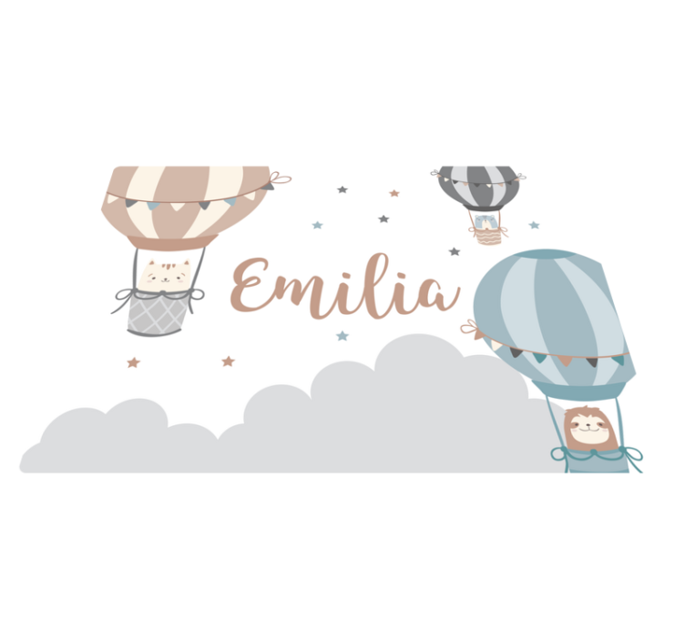 παστέλ μπαλόνια εξατομικευμένο χαλί - TenStickers