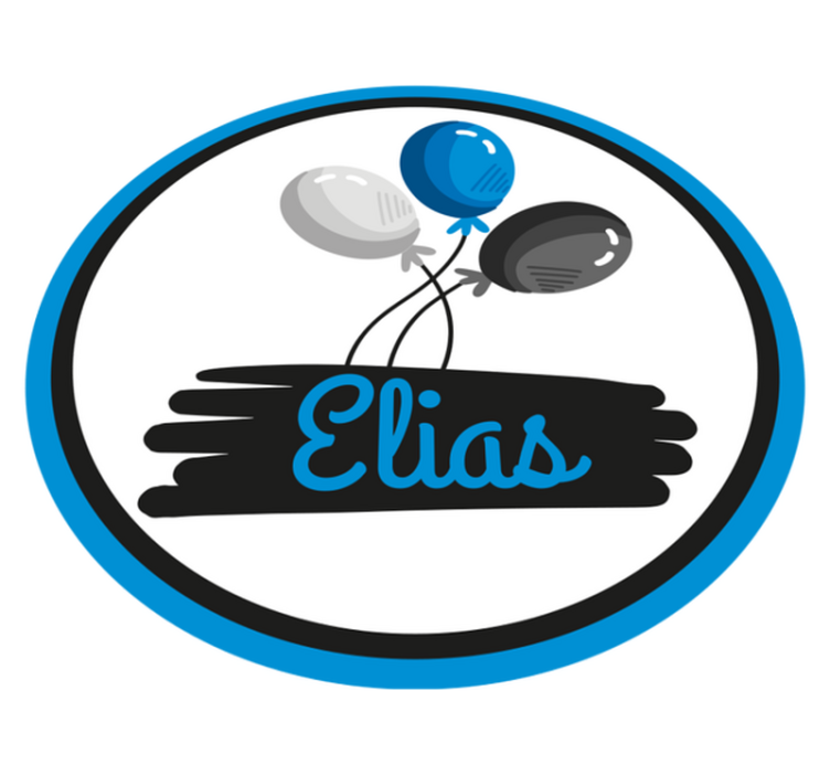 μοκέτα βινυλίου εξατομικευμένα γκρι και μπλε μπαλόνια - TenStickers