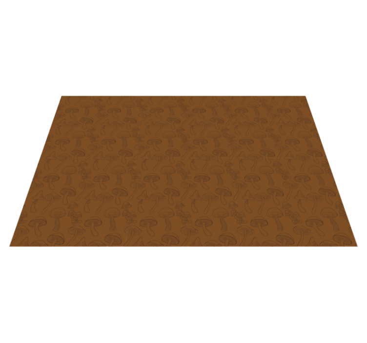 πλακάκια δαπέδου κουζίνας μανιτάρια καφέ σιλουέτα - TenStickers