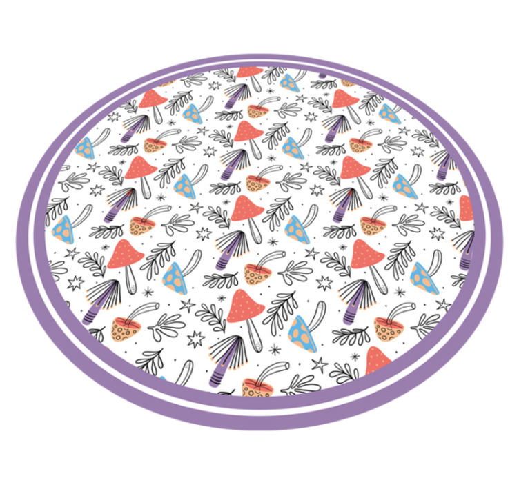 χαλί φύσης πολύχρωμοι μύκητες βλαστάρια - TenStickers