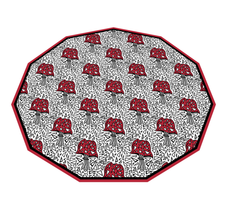 μοτίβο zentangle μανιτάρια πλακάκια δαπέδου κουζίνας - TenStickers