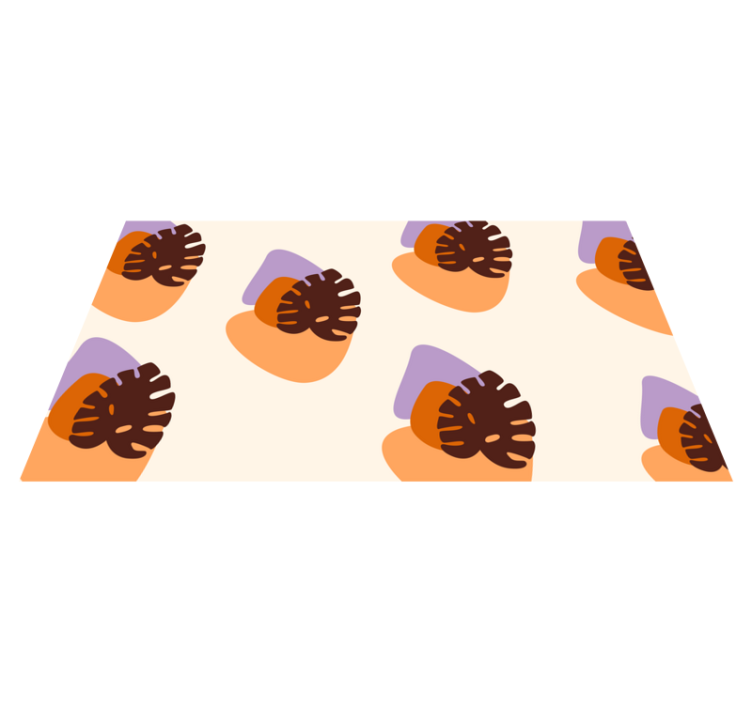 χαλί φύσης πολύχρωμα σχήματα φύλλων - TenStickers