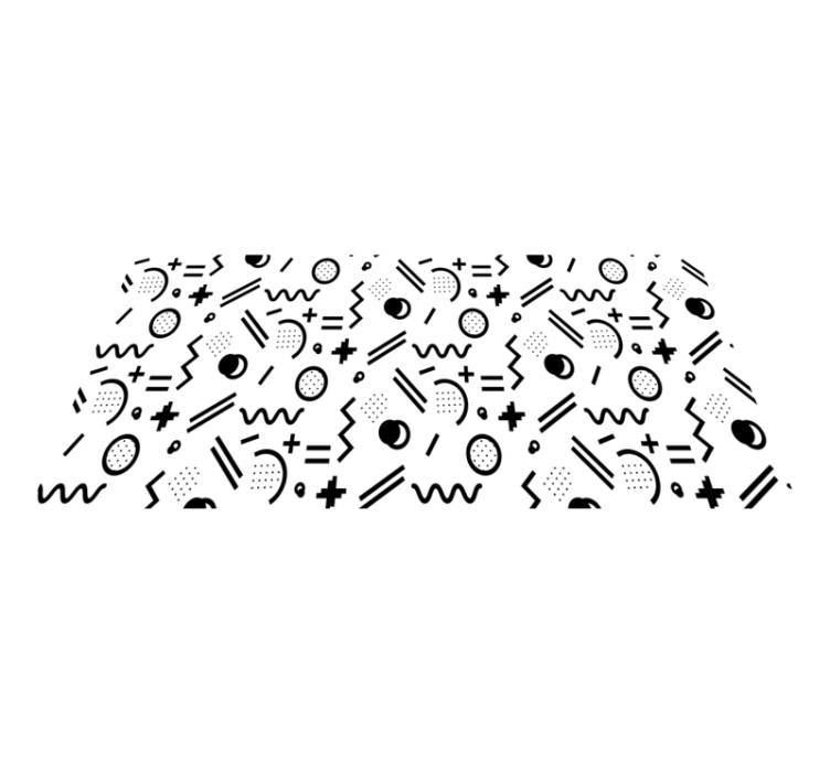 σκανδιναβικό μαύρο και άσπρο φιγούρες ελάχιστο χαλί - TenStickers